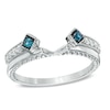 Thumbnail Image 0 of 1/5 CT. T.W. Enhanced Blue and White Diamond Vintage-Style Solitaire Enhancer in 14K White Gold