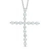 Thumbnail Image 1 of 1 CT. T.W. Diamond Cross Pendant in 10K White Gold