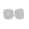 Thumbnail Image 1 of 1/5 CT. T.W. Diamond Cluster Cushion-Style Frame Stud Earrings in Sterling Silver