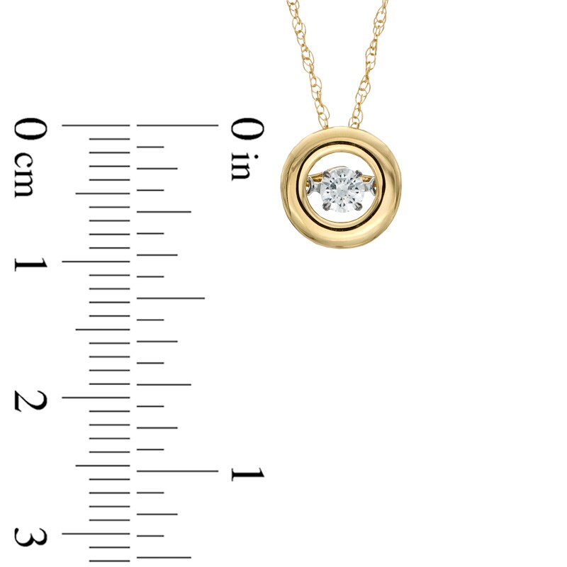 Main Image 2 of 1/6 CT. Diamond Solitaire Pendant in 10K Gold