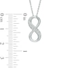 Thumbnail Image 2 of 1/10 CT. T.W. Diamond Infinity Three Row Pendant in Sterling Silver