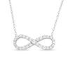 Thumbnail Image 0 of 1/4 CT. T.W. Diamond Infinity Necklace in 10K White Gold