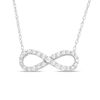 Thumbnail Image 1 of 1/4 CT. T.W. Diamond Infinity Necklace in 10K White Gold