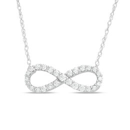 1/4 CT. T.W. Diamond Infinity Necklace in 10K White Gold