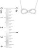 Thumbnail Image 2 of 1/4 CT. T.W. Diamond Infinity Necklace in 10K White Gold