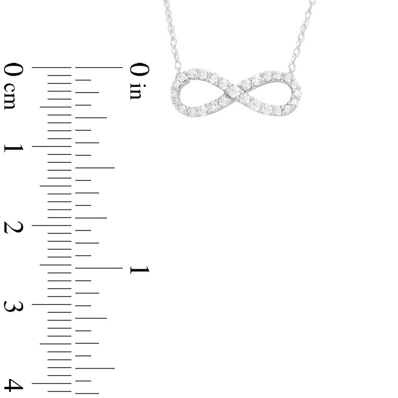 1/4 CT. T.W. Diamond Infinity Necklace in 10K White Gold