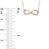 Thumbnail Image 2 of Diamond Accent Infinity Necklace in 10K Rose Gold