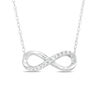 Diamond Accent Infinity Necklace In 10K White Gold