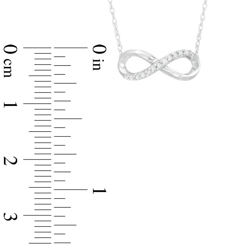 Diamond Accent Infinity Necklace in 10K White Gold