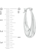 Thumbnail Image 2 of Oval Hoop Earrings in Sterling Silver