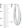 Large Oval Hoop Earrings in Sterling Silver
