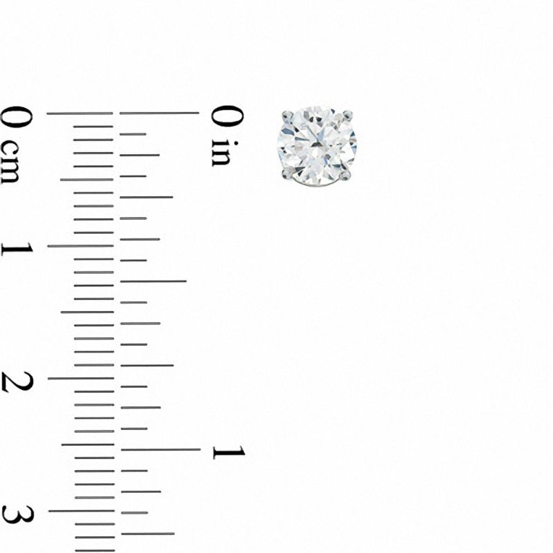 Celebration Ideal 1-1/2 CT. T.W. Diamond Solitaire Stud Earrings in 14K White Gold (K/I1)
