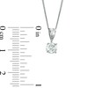 Thumbnail Image 2 of Celebration Ideal 1/2 CT. Certified Diamond Solitaire Pendant in 14K White Gold (K/I1)