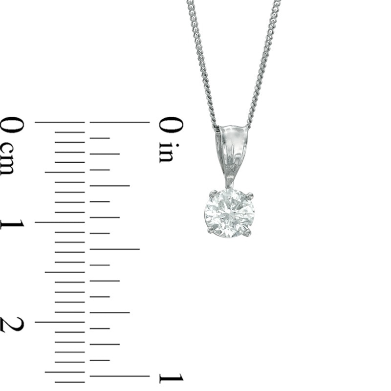 Celebration Ideal 1/2 CT. Diamond Solitaire Pendant in 14K White Gold (K/I1)