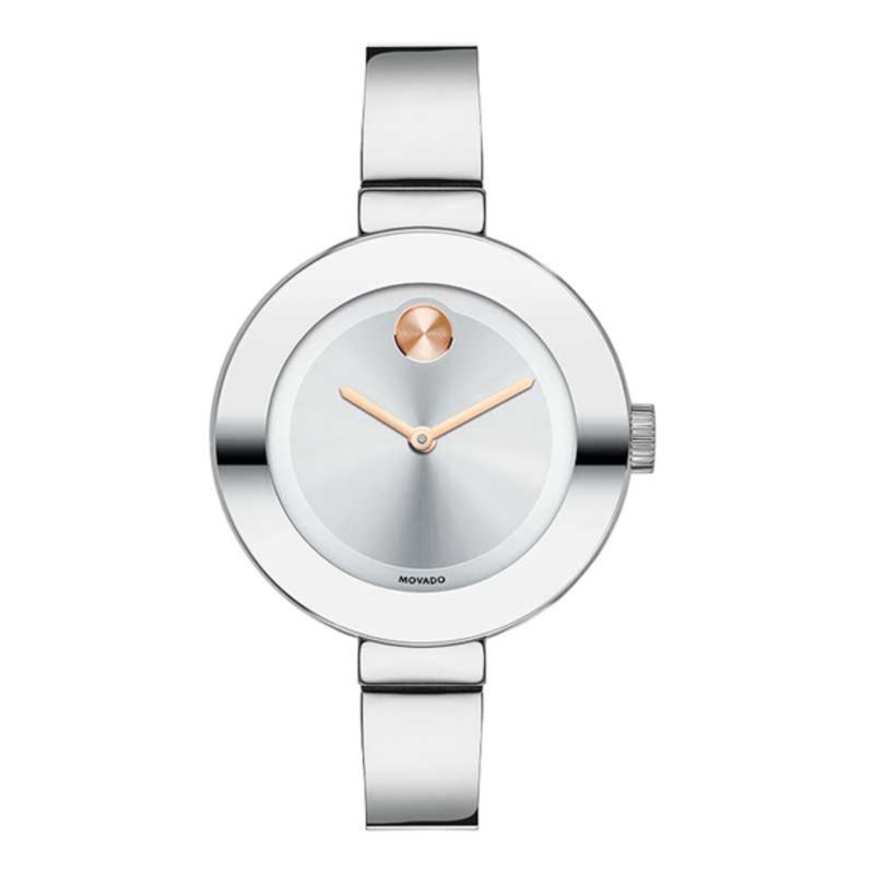 Main Image 1 of Ladies' Movado Bold® Two-Tone Bangle Watch with Mirror Dial (Model: 3600194)