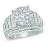 Thumbnail Image 1 of 2 CT. T.W. Diamond Cluster Engagement Ring in 14K White Gold