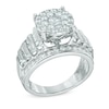 Thumbnail Image 1 of 2 CT. T.W. Diamond Cluster Engagement Ring in 14K White Gold