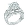 Thumbnail Image 2 of 2 CT. T.W. Diamond Cluster Engagement Ring in 14K White Gold