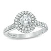 Thumbnail Image 1 of Vera Wang Love Collection 1 CT. T.W. Diamond Swirl Frame Engagement Ring in 14K White Gold
