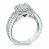 Thumbnail Image 1 of Vera Wang Love Collection 1-1/2 CT. T.W. Emerald-Cut Diamond Double Frame Ring in 14K White Gold