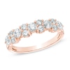 Thumbnail Image 0 of 1 CT. T.W. Diamond Alternating Duo Five Stone Anniversary Band in 10K Rose Gold