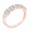 1 CT. T.W. Diamond Alternating Duo Five Stone Anniversary Band in 10K Rose Gold