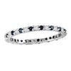 Thumbnail Image 0 of Blue Sapphire and 1/4 CT. T.W. Diamond Eternity Band in 14K White Gold