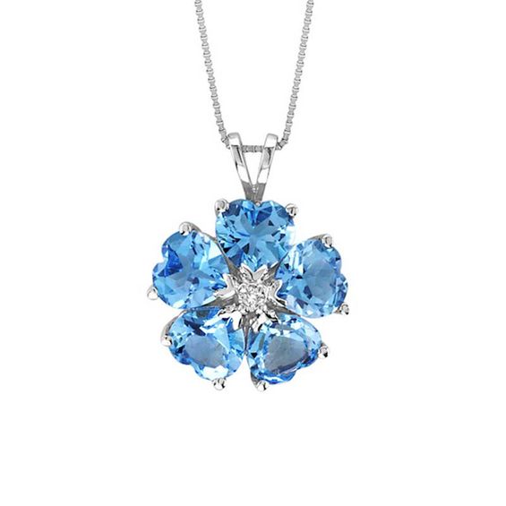 6 0mm Heart Shaped Blue Topaz And Diamond Accent Flower Pendant In 14k White Gold Zales - Blue Topaz And Diamond 14kt White Gold Heart Pendant 6 0mm Heart Shaped Blue Topaz And Diamond Accent Flower Pendant In 14k White Gold Zales - Blue Topaz And Diamond 14kt White Gold Heart Pendant