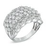 Thumbnail Image 1 of 1-1/2 CT. T.W. Diamond Scalloped Vintage-Style Anniversary Ring in 10K White Gold