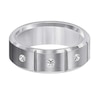 Thumbnail Image 1 of Triton Men's 1/10 CT. T.W. Diamond Comfort Fit Three Stone Tungsten Wedding Band