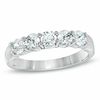 Thumbnail Image 1 of Celebration Ideal 1 CT. T.W. Certified Diamond Five Stone Anniversary Band in 14K White Gold (I/I1)