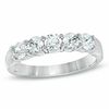 Thumbnail Image 0 of Celebration Ideal 1 CT. T.W. Diamond Five Stone Anniversary Band in 14K White Gold (I/I1)