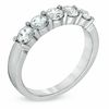 Thumbnail Image 2 of Celebration Ideal 1 CT. T.W. Certified Diamond Five Stone Anniversary Band in 14K White Gold (I/I1)