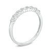 Thumbnail Image 1 of 1/4 CT. T.W. Diamond Vintage-Style Seven Stone Anniversary Band in 14K White Gold