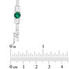 Thumbnail Image 2 of Lab-Created Emerald and White Topaz Bracelet in Sterling Silver - 7.25"