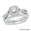 Thumbnail Image 0 of Celebration Ideal 1 CT. T.W. Diamond Frame Bridal Set in 14K White Gold (I/I1)