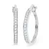 1/5 CT. T.W. Diamond Hoop Earrings in Sterling Silver