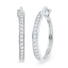 1/5 CT. T.W. Diamond Hoop Earrings In Sterling Silver