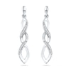 Thumbnail Image 1 of 1/10 CT. T.W. Diamond Cascading Drop Earrings in Sterling Silver