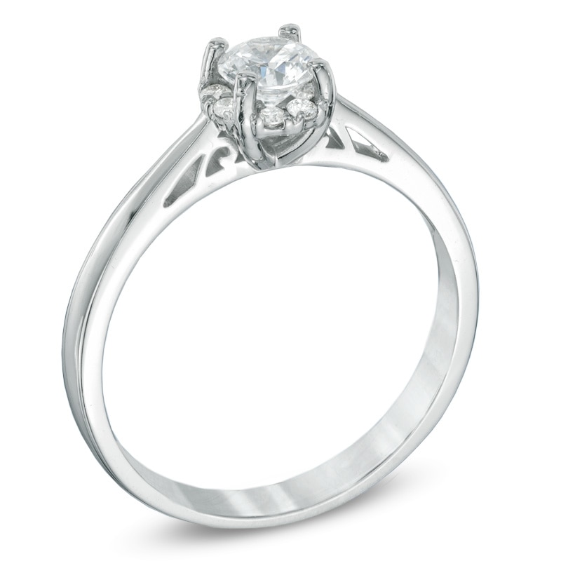 Main Image 2 of 1/2 CT. T.W. Certified Canadian Diamond Engagement Ring in 14K White Gold (I/I1)