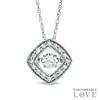Thumbnail Image 1 of 1/3 CT. T.W. Diamond Linear Three Stone Pendant in 10K White Gold