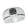 Thumbnail Image 0 of Men's 1 CT. T.W. Black Diamond Solitaire Ring in Sterling Silver