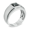 Thumbnail Image 1 of Men's 1 CT. T.W. Black Diamond Solitaire Ring in Sterling Silver