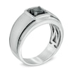 Thumbnail Image 2 of Men's 1 CT. T.W. Black Diamond Solitaire Ring in Sterling Silver