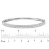 Thumbnail Image 2 of Crystal Bangle in White Rhodium Brass