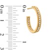 Thumbnail Image 2 of Small Crystal Inside-Out Hoop Earrings in Brass with 18K Gold Plate