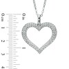 Thumbnail Image 2 of Crystal Heart Pendant in White Rhodium Brass