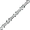 Thumbnail Image 1 of Crystal Bar Bracelet in White Rhodium Brass - 7.25"
