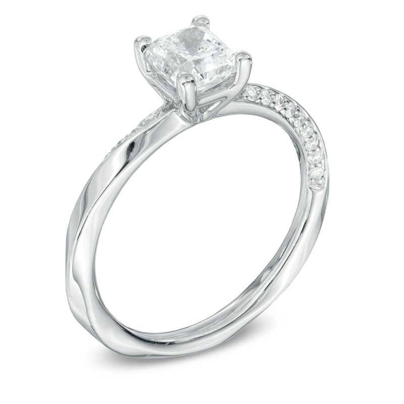 Celebration Lux® 1-1/10 CT. T.W. Radiant-Cut Diamond Engagement Ring in 18K White Gold (I/SI2)