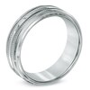 Thumbnail Image 1 of Triton Men's 7.5mm Comfort Fit Step Edge Wedding Band in Stainless Steel - Size 10